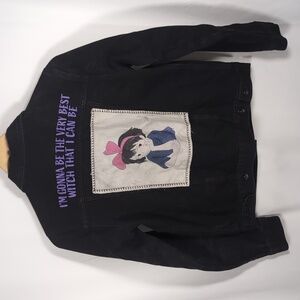Kiki's Delivery Service Studio Ghibli Anime Distressed Denim Jacket Grunge Goth